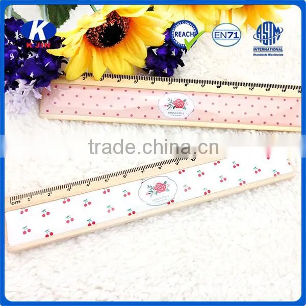 New Style Wood 15cm Ruler With 4c Paper for School photo-4