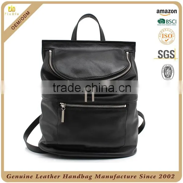 Guangzhou OEM Vendor High Quality Genuine Leather Bag Leather Travel Bag Custom Real Cow Leather Bucket Bag for Women photo-6
