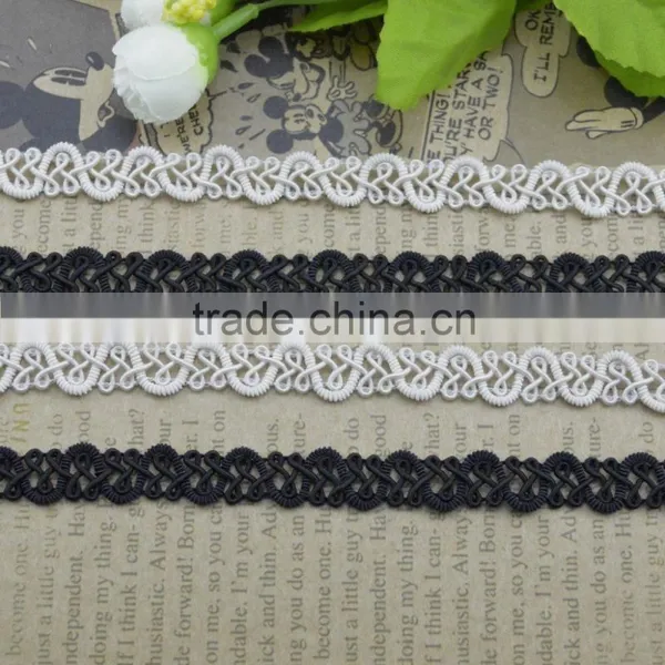 1.2cm Black&white Waxed Cotton Beading Cord photo-3
