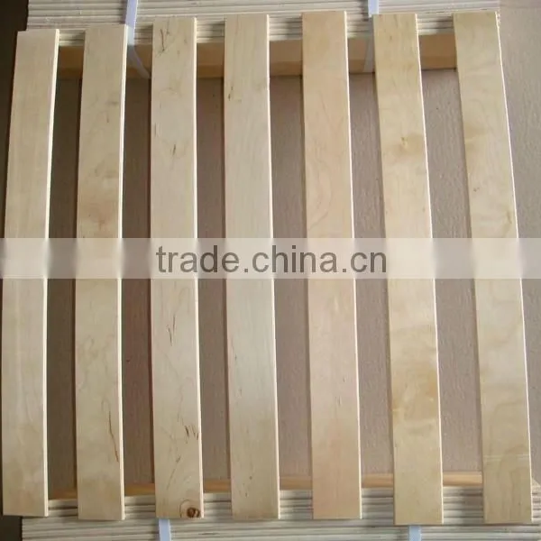 Poplar Birch Wooden Bed Slats E0 E1Grade Wooden Bed Slats FSC CARB Certification
