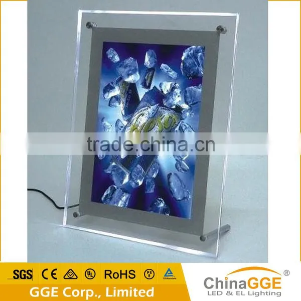 Ultra Thin LED Sign Pictures Frame Backlit LED Illuminated Sign Acrylic LED Frames Custom Light Box Quality Choice photo-3