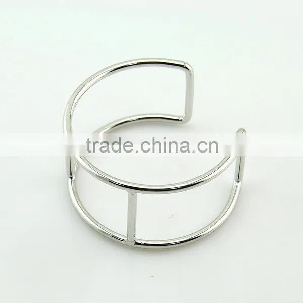 China New Silver Jewelry Bar Setting Bracelet Wide Silver Bracelet for Women photo-2