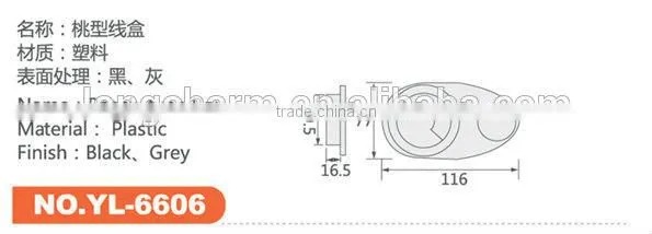 Peach Shaped Office Computer Desk Cable Grommet photo-3