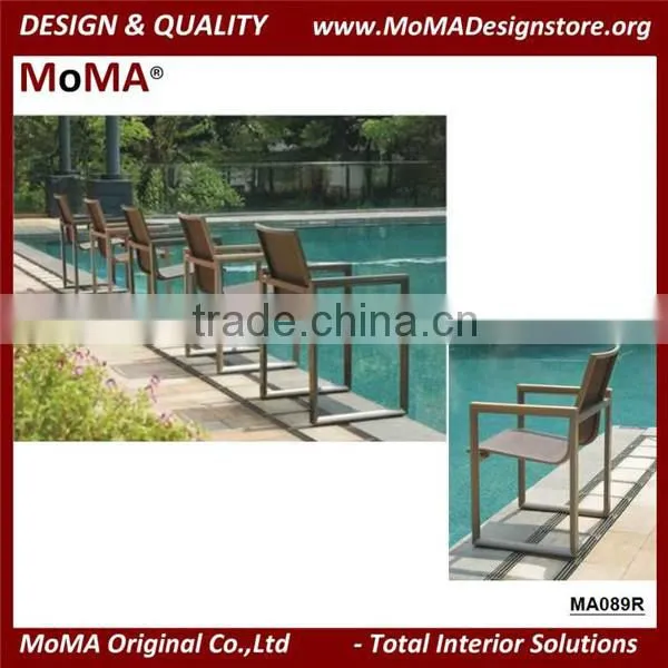 MA089R Outdoor Steel Restaurant Furniture Good Qquality Aluminium Dining Table And Chairs Set photo-2