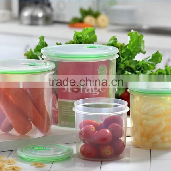 4pcs Round Airtight Sealed Food Storage Container Set GL9050-S-B1