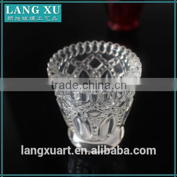 Wholesale Red Crackle Glass Votive Frosted Candle Holder photo-4