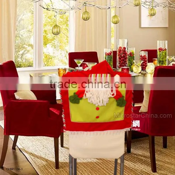 Christmas Santa Claus Snowman Elk Red Hat Chair Cover Christmas Dinner Table Party Decor Indoor Christmas Decoration photo-2