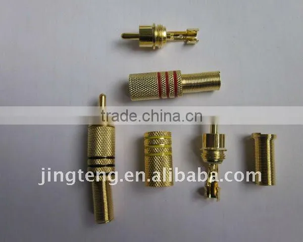 RCA PLUG ,METAL W/SPRING,GOLD photo-2