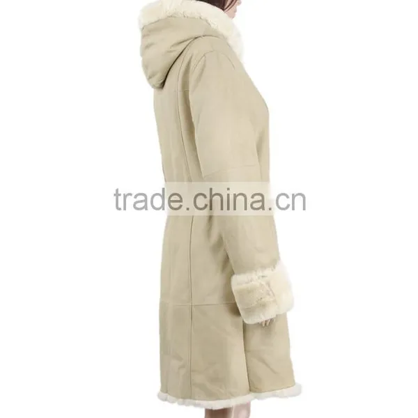 Women Fashion Double Face Rabbitskin Leather Coat Rabbit Fur Wholesale Fur Coats KZ150101 photo-3