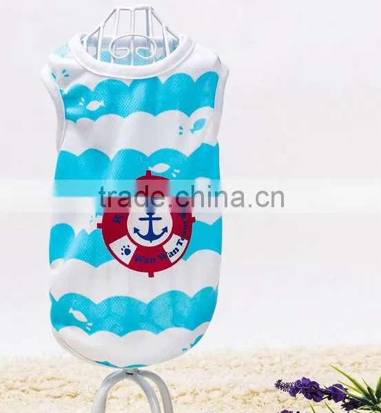 Summer Cool Pink Blue Sailor Anchor Vest Tank Cat Dog Pet Wear Pet Apparel photo-2