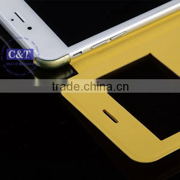 C&T Transparent Back Smartphone Smart Window Folio Wallet Case Slim Flip Leather Case For Apple IPhone 6 4.7 Inch photo-3