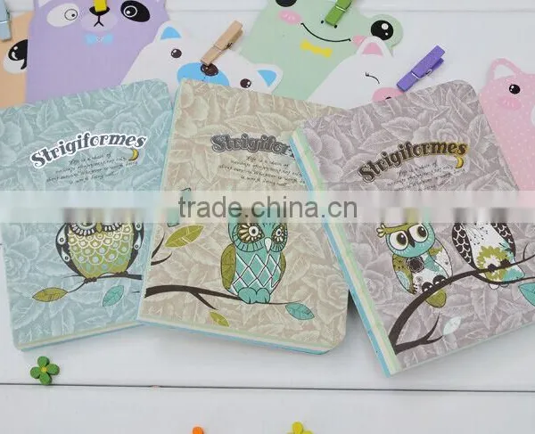 Owl Plain Notebook Drawing Book Sketching Book 128 Sheets 3 Colors Inside Papers