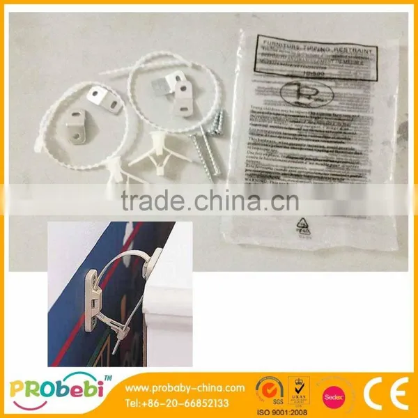 Black Anti-Tip Furniture and Flat Screen TV Safety Strap With Screws Quality Choice photo-3
