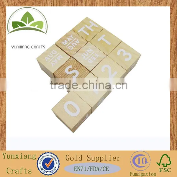 Silk printing FSC beech wood Wooden Cubes