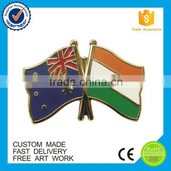 Custom Round Cross Flag Lapel Pins, Flag Pins Making Supplier photo-4