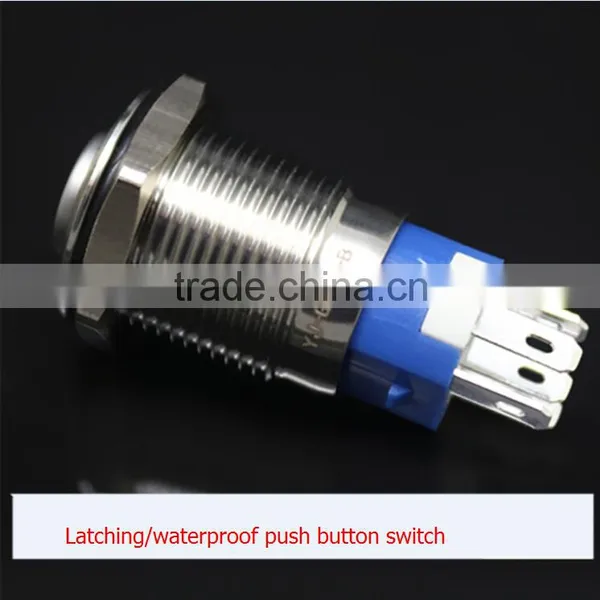 16mm Latching Water Proof Mental Push Button Switch With Led photo-2