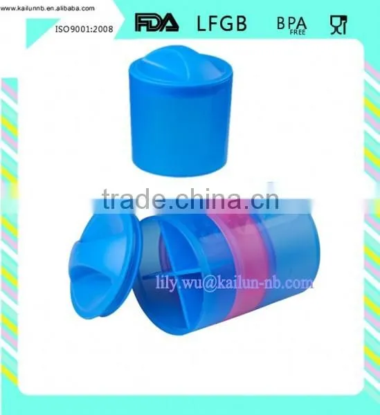 Foodgrade Bpa Free Plastic Single Extra Compartment Storage Box for Supplements and Pill photo-2