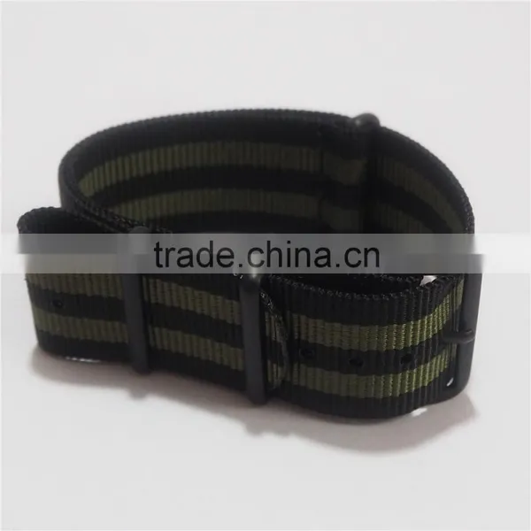 Military 4 Rings PVD Black Handmade Nato Watch Straps photo-3