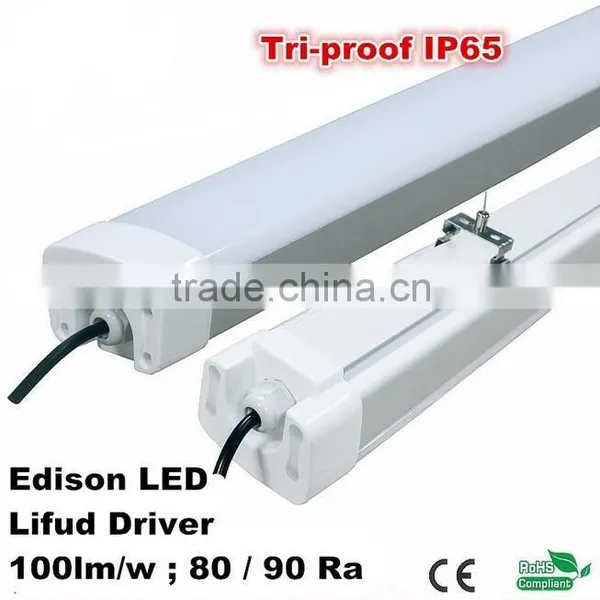 IP65 Waterproof,dust proof,high hardness led tri-proof light fixture