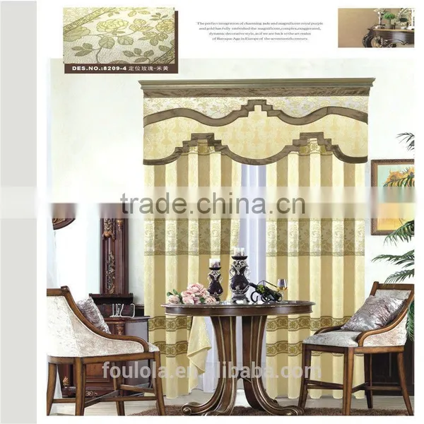 New Style Flower Curtain Design Polyester