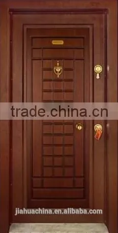 Solid Engineering Wood Door Frame Armored Entrance Arch Gate Bullet Proof Flush Door photo-2