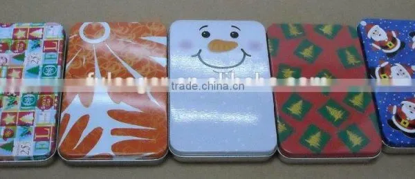 Snowman Christmas Candy Tin Box photo-2
