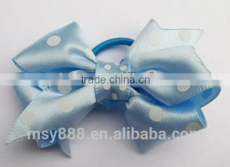 Hair Wraps Polyester Ribbon Bows Fabric Pull Bows photo-5