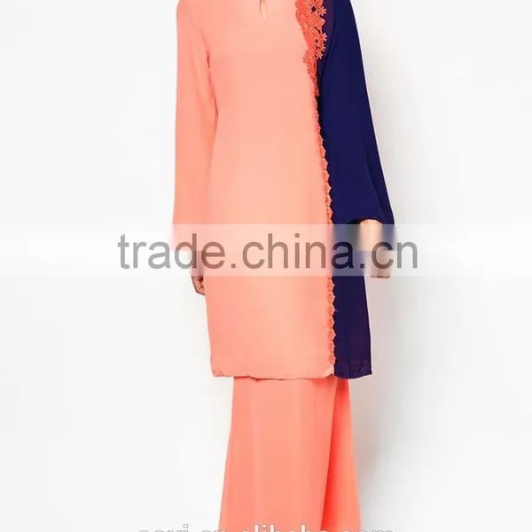 Embroidered Long Sleeve New Design Girls Maxi Muslim Dress photo-6