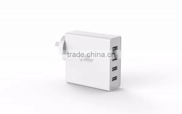 ORICO DCW-4U 4 Port Smart Usb Wall Charger for Table Phone With Rechangeble AC Plug photo-2
