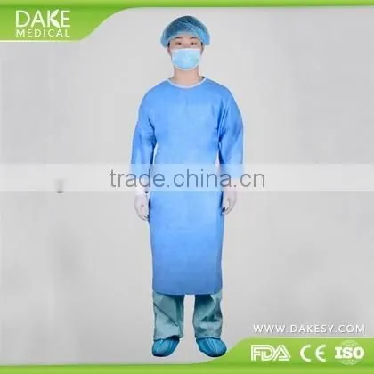Reinforced Breathable Disposable Nonwoven SMS Surgical Gown