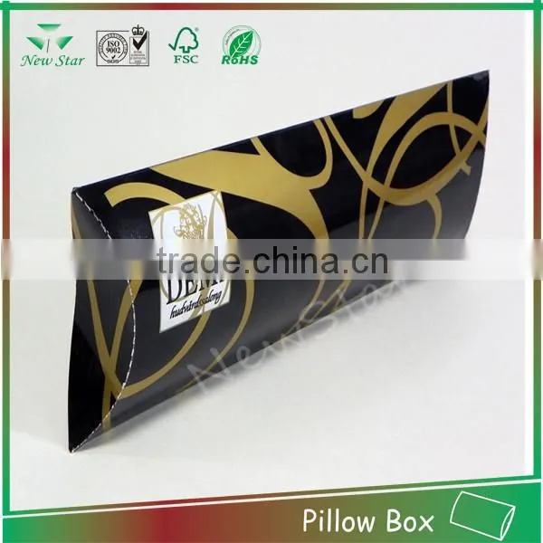 Luxury Black Pillow Gift Box for Wedding Candy