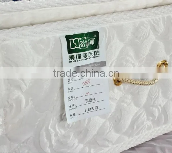 2014 Pillow Top Natural Palm Fibre Fabric Bed Mattress DS-819# photo-4