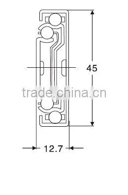 Automatic Return Soft Close Ball Bearing Steel Drawer Slide Rail photo-2