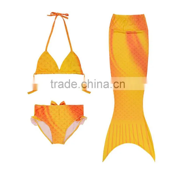 Hotsale Three in One Girls Kids Child Swimming Mermaid Tail Swimsuit photo-3