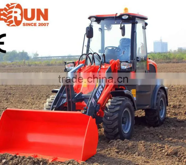 Everun Brand Farming Tools 1.0 Ton Compact Wheel Loader With Mixer Bucket photo-4