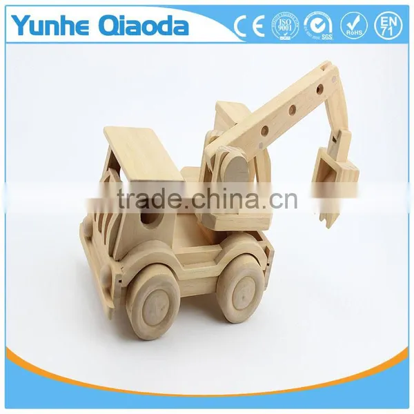 Wood 3D Vehicle Puzzles Rooter Truck 3D Woodcraft Kit Assemble Paint DIY 3D Puzzle Toys for Kids Adults the Best Birthday Gift photo-5