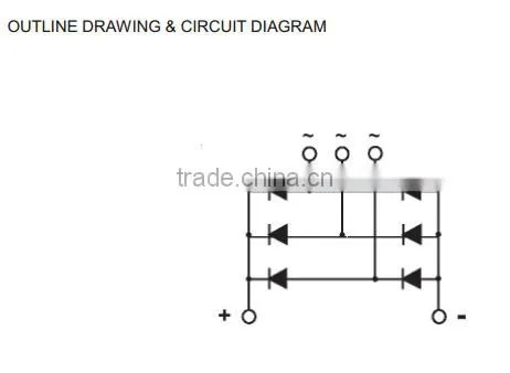 100A Three Phase Rectifier Bridge Module photo-2