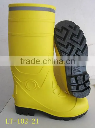 Black Safety Boots With Reflective Strip photo-5