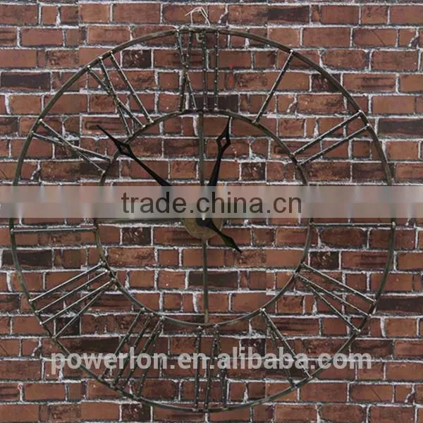 Metal Roman Numeral Clock Home Decor Wall Clocks photo-2