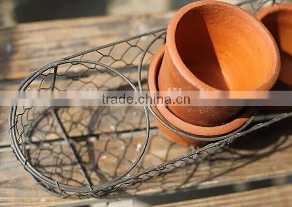 Handmade Small Wire Mesh Baskets for Plant Decorative Wire Basket photo-2