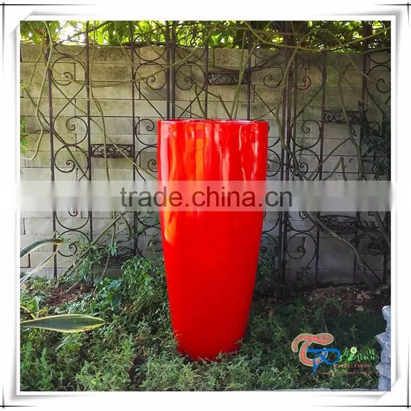 Fiberglass Indoor DecorationTall Flower Pot Planter photo-3