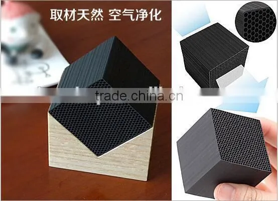 New Arrival Honeycomb Activated Carbon Air Purifier With a Wooden Holder Superfine Particle Carbon Air Purifier photo-3