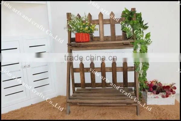 Wooden Baking Finish Color Flower Stand /wood Flower Rack photo-4