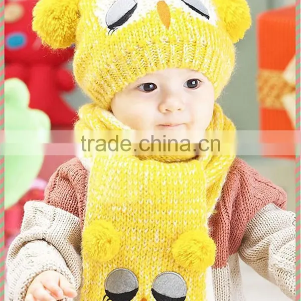 Portable Popular Set Winter Baby Hat Boy Girl Kids Warm Hat Cap photo-2