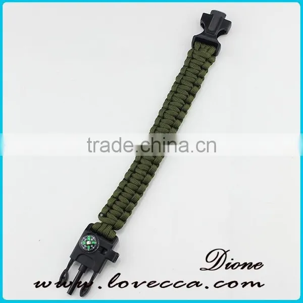 Paracord Bracelet Survival Gear Kit With Embedded Compass, Fire Starter, Emergency Knife & Whistle Survival Bracelet photo-2