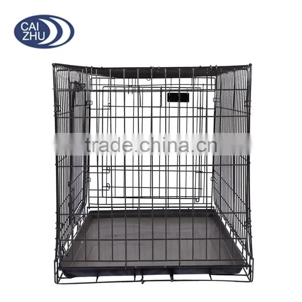 Black Cheap Poultry Farming Equipment Metal Large Steel Iron Dog Cage photo-3