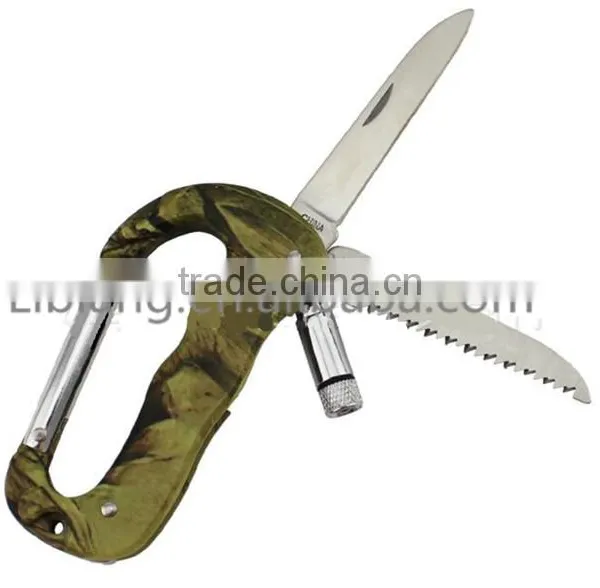 Wholesale Camouflage Color Multifunction Carabiner With LED photo-3