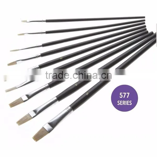 High-end 9Pcs/set Bicolor Synthetic Nylon Bristles Acrylic Watercolor Paintbrushes for Artists photo-3