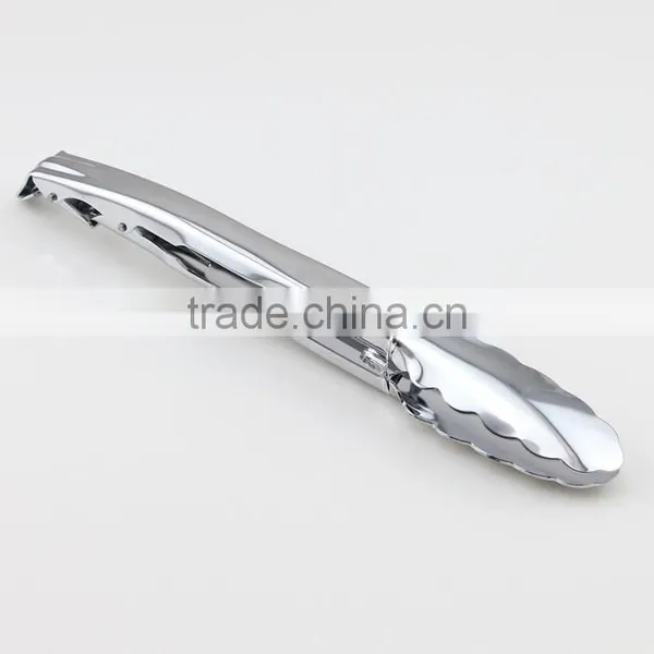 12 Inch All Stainless Steel Locking Kitchen Food Tongs photo-3
