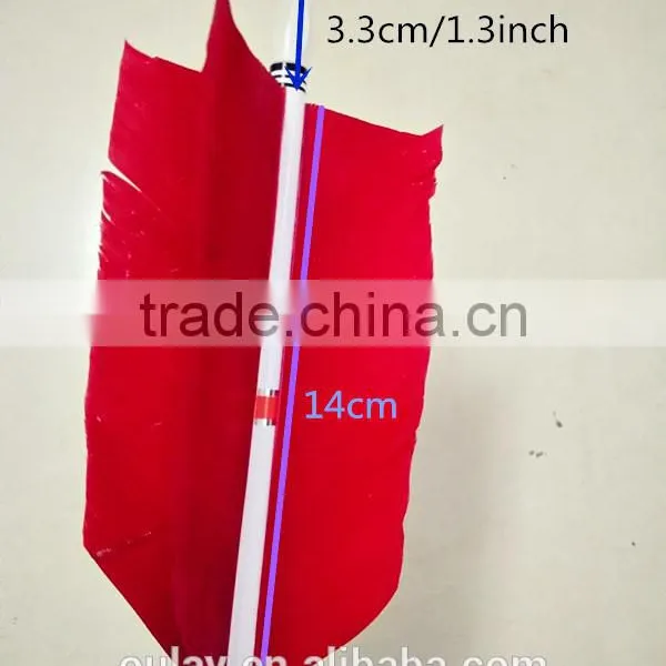 12~14cm Flu Flu Arrows Pine Cresting Arrows With Four Turkey Fletchings photo-4